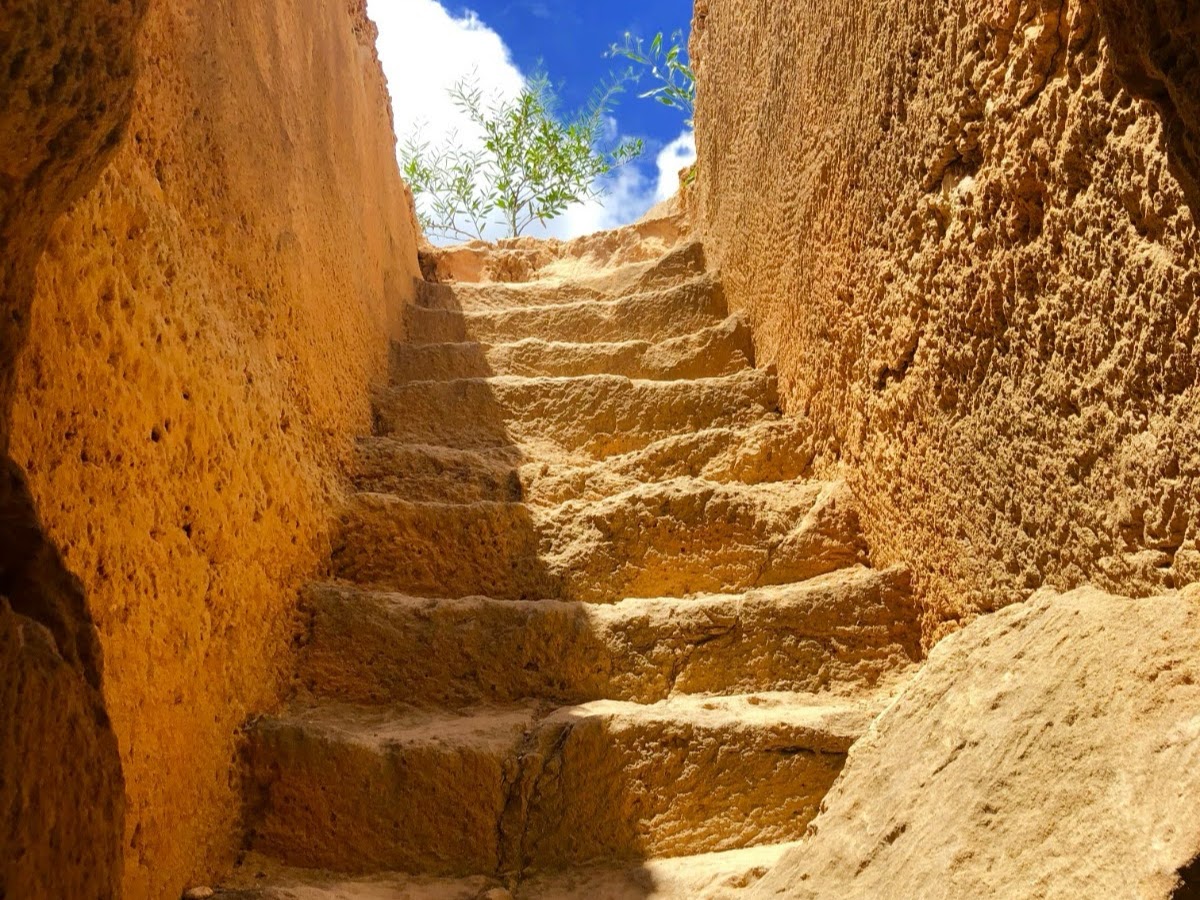 Sandstone steps